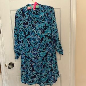 Rayon Natalie Lilly long sleeve coverup